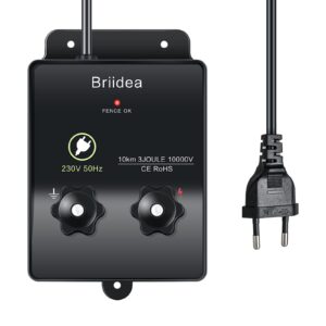 230V Weidezaunger?t, 6.2 Meilen Elektrozaunger?t f??r Hundezaun, Viehzaun, Eichh?rnchen, verwendet f??r G?rten, H??hnerst?lle, Einfache Installation, 3 Joule