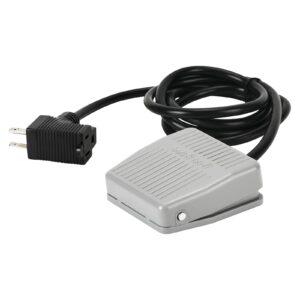 Foot Switch, Foot Pedal Switch for Woodworking Machine Control, 5-ft Cable with Piggyback Plug, Deadman Style, Grey