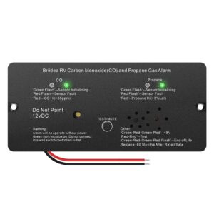 RV Carbon Monoxide & Propane Gas Alarm, Dual LP/CO Alarm with Separate LED Indicator Light, 100dB Loud Alert, Flush Mount, Compatible Replacement for Safe-T-Alert 30-442 Series, HRPCA-03B