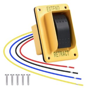 Power Stabilizer Switch, RV Jack Switch Electric Jack Switch with Harness 12V Extend Retract for Stabilizer Jacks, Yellow