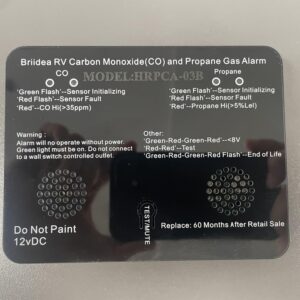 RV Carbon Monoxide & Propane Gas Alarm