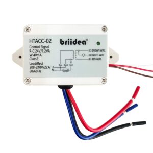 220V 240V On/Off Switch Electric Heating Relay with Built-in 24V Transformer, Replacement for Any Relay, Compatible with 24V Thermostat